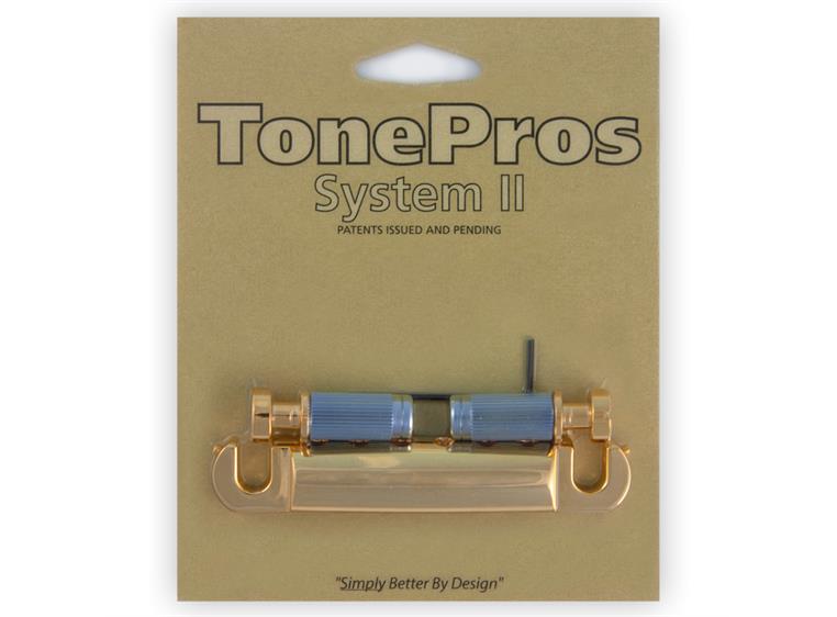 TonePros T1ZS G - Standard Tailpiece (Locking Stop Bar) - Gold