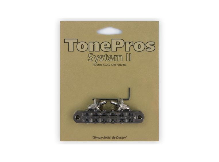 TonePros T3BP BC - Standard Tune-O-Matic Bridge - Black Chrome