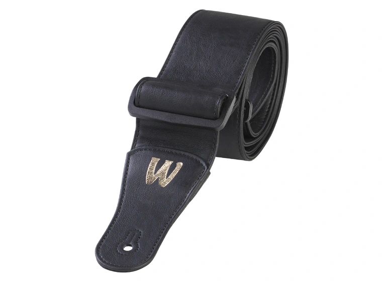 Warwick Synthetic Leather Bass Strap Black, Gold Embossing 