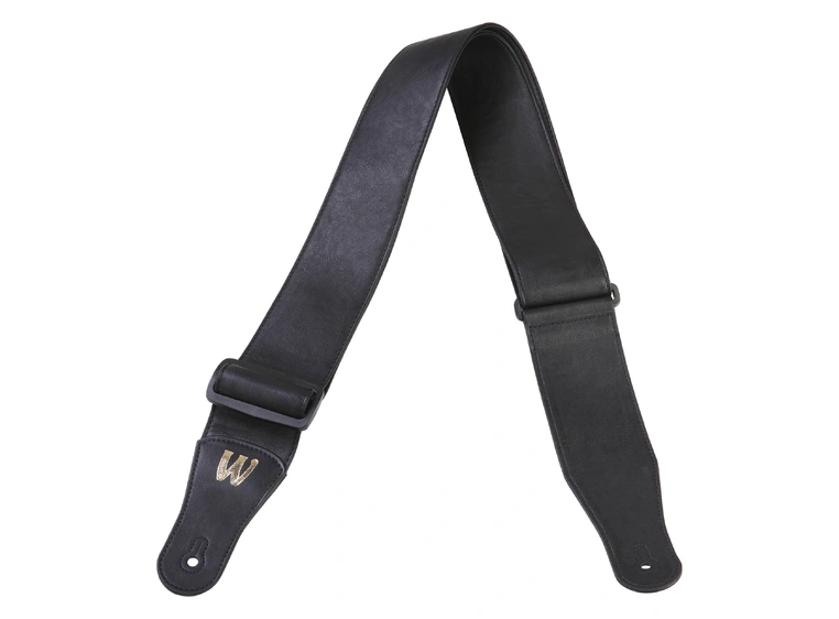 Warwick Synthetic Leather Bass Strap Black, Gold Embossing 