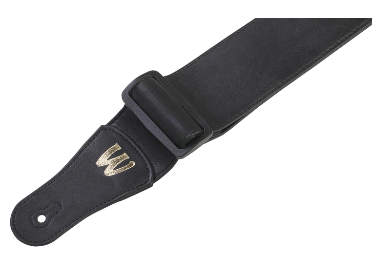 Warwick Synthetic Leather Bass Strap Black, Gold Embossing 
