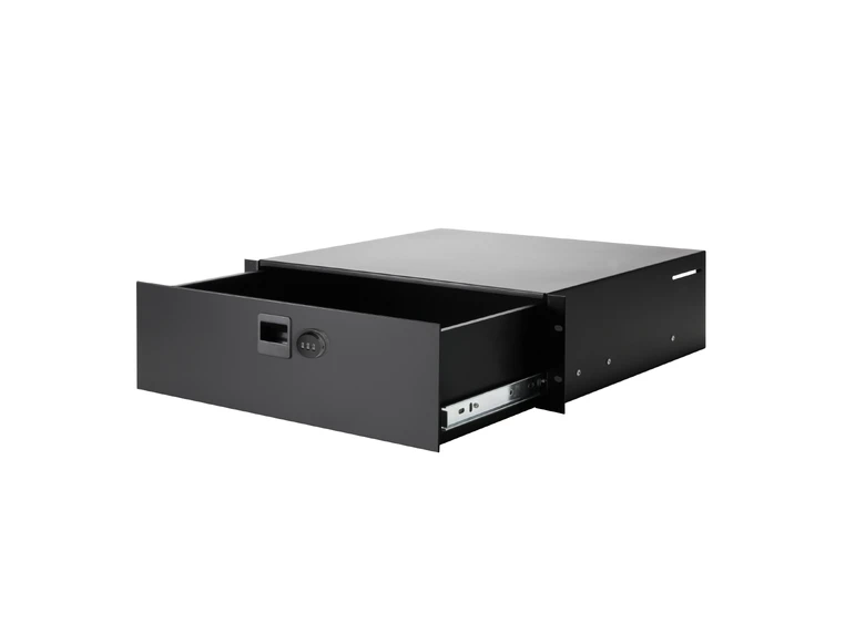 Adam Hall 19" Parts 87403 CL Rack Drawer 3 U Steel, Combination Lock 