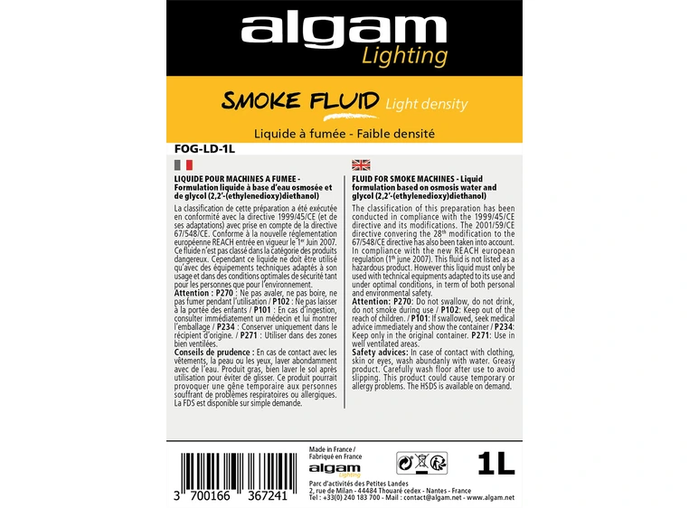 Algam Lighting 1 L low density smoke FOG-LD-1L 