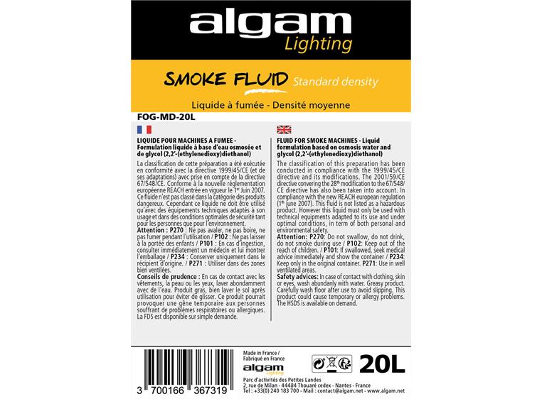 Algam Lighting 20 L medium density smoke FOG-MD-20L