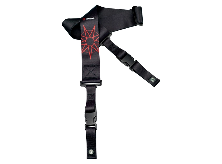 Dimarzio DD2248 2 ClipLock Strap Nylon Jim Root - Black/Red 