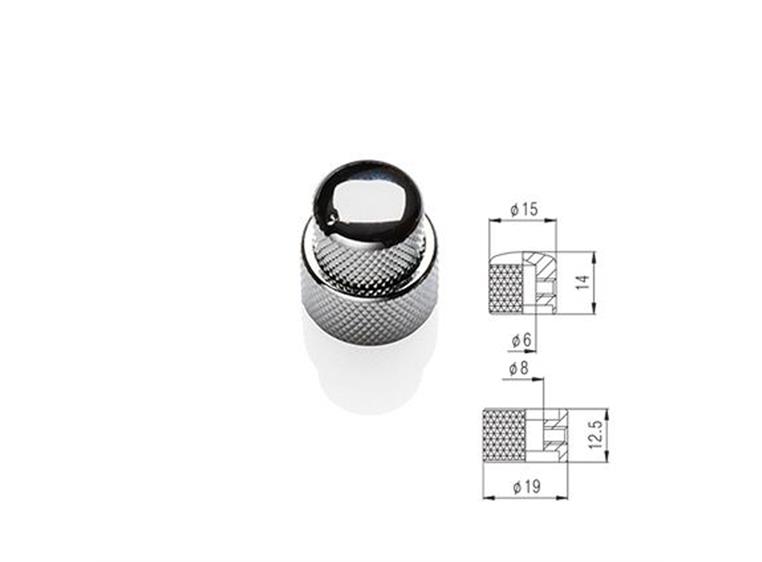 EMG 0280-0263 Stacked Knob Concentric/Dual, Chrome