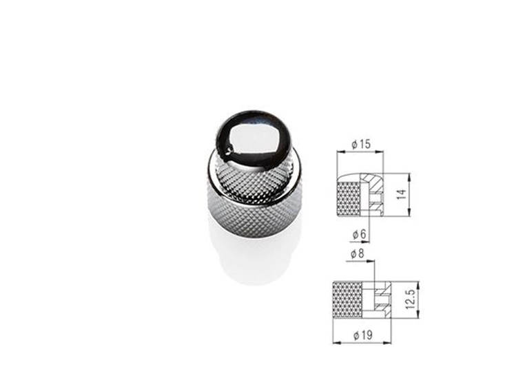 EMG 0280-0263 Stacked Knob Concentric/Dual, Chrome 