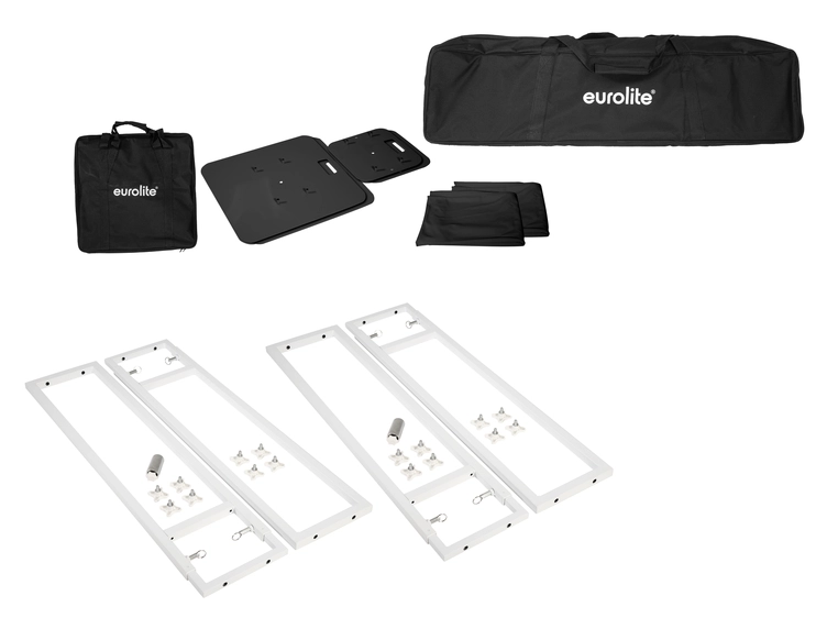 EUROLITE 2x Stage Stand variabel høyde inkl. trekk og bag, sort 