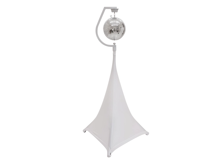 EUROLITE stativmontering med motor, hvit for opp til 50cm speilkuler + quick link 