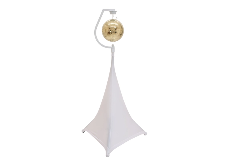 EUROLITE stativmontering med motor, hvit for opp til 50cm speilkuler + quick link 