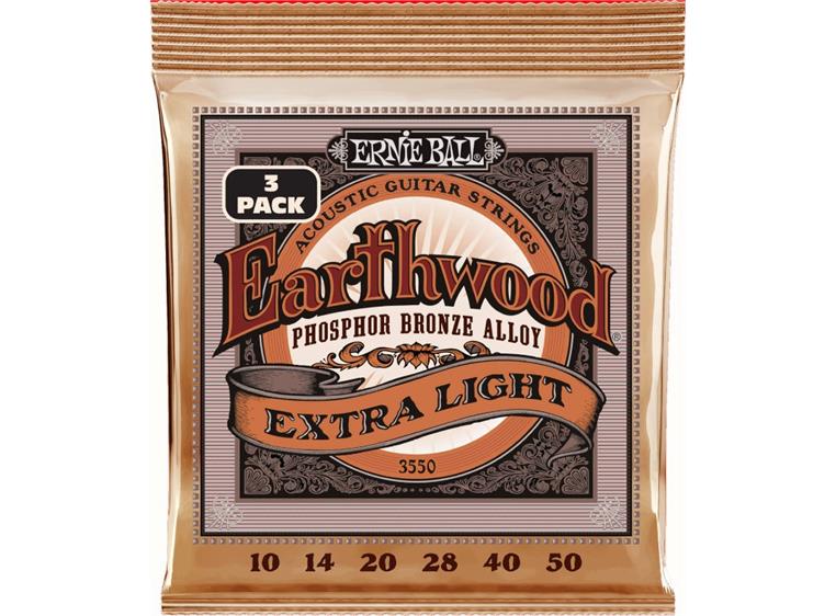 Ernie Ball EB-3550 PSB Extra Light (010-050) 3-pack