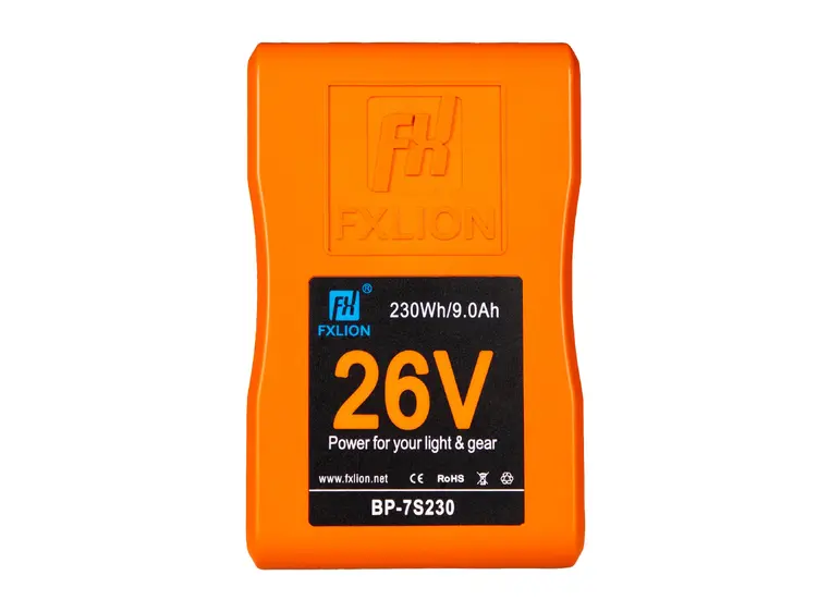 FXLION BP-7S230 26V V-lock batteri 26V, 230Wh. Maks strømtrekk 15A 