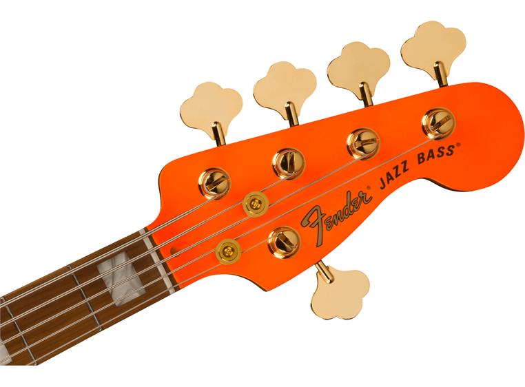 Fender MonoNeon Jazz Bass V Neon Yellow, Maple Fingerboard