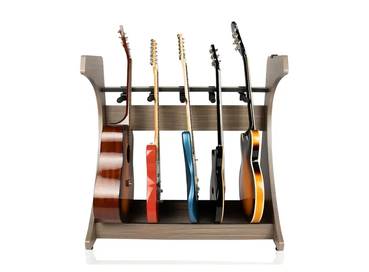 Gator Frameworks GFW-ELITEGTR5RK-GRY Electric/Acoustic Guitar Rack - GRY 