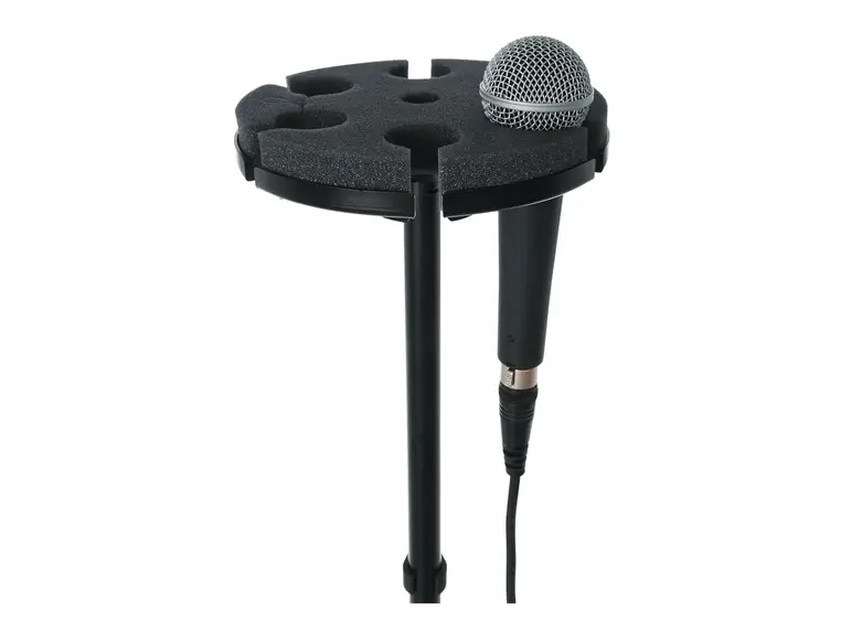 Gator Frameworks GFW-MIC-6TRAY Tray to hold 6 mics on top of mic stand 