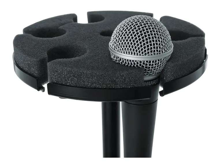 Gator Frameworks GFW-MIC-6TRAY Tray to hold 6 mics on top of mic stand 
