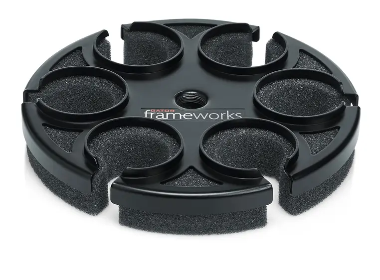 Gator Frameworks GFW-MIC-6TRAY Tray to hold 6 mics on top of mic stand 