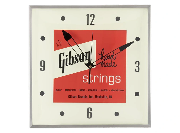 Gibson S&A Vintage Lighted Wall Clock Handmade Strings 