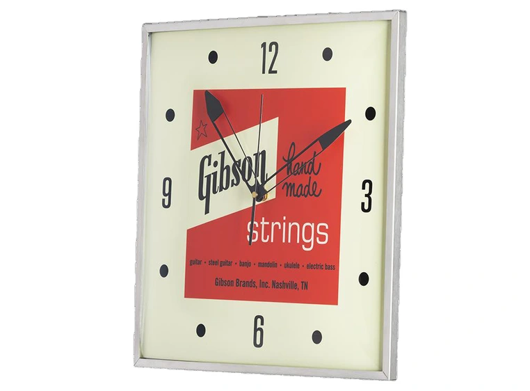 Gibson S&A Vintage Lighted Wall Clock Handmade Strings 