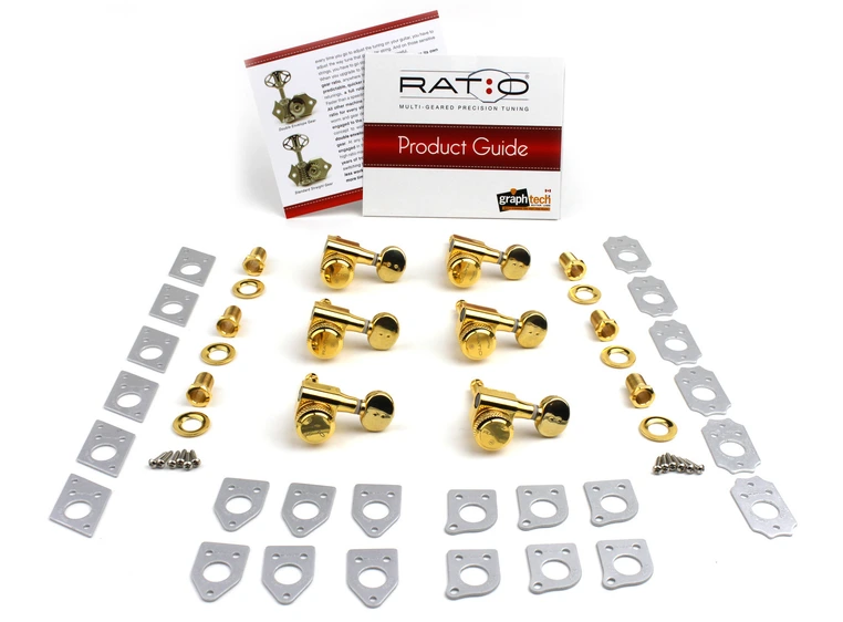 Graph Tech PRL-8731-G0 Ratio Electric Locking Machine Heads (Left) - Gold 