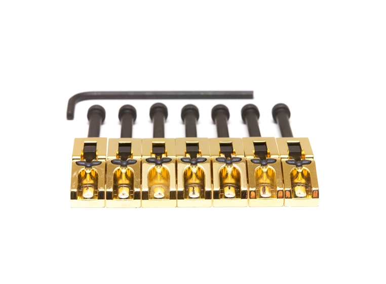 Graph Tech String Saver PG-0080-G7 Floyd Rose Style Saddles, 7-String-Gold 