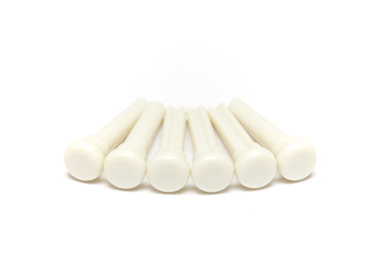 Graph Tech TUSQ PP-4000-00 - P-Style Bridge Pins - White - without Inlay 