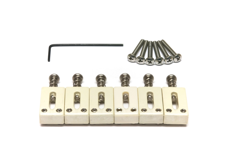 Graph Tech TUSQ PQ-8000-F0 - ST & TE Saddles, 2 3/16" string spacing 6-String 