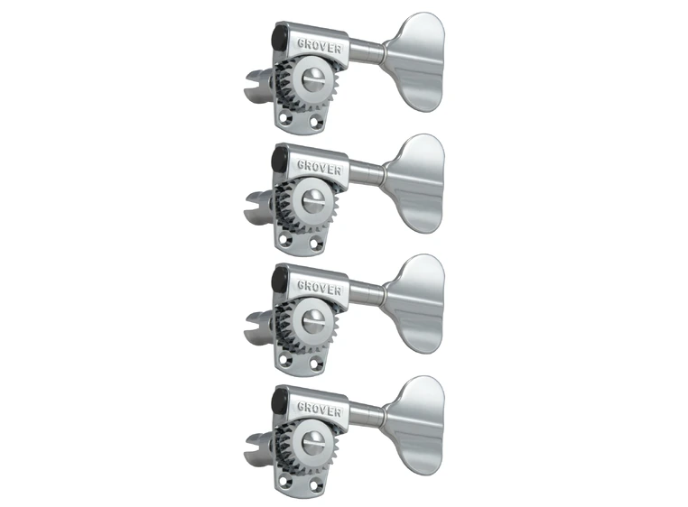 Grover 145C4 Titan Electric Bass Machine Heads, 4-in-Line, (Left) Chrome 