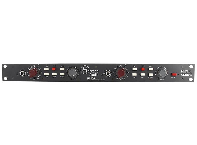 Heritage Audio HA73X2 Elite ´73 Dual Mic Preamp DI in 1RU Format