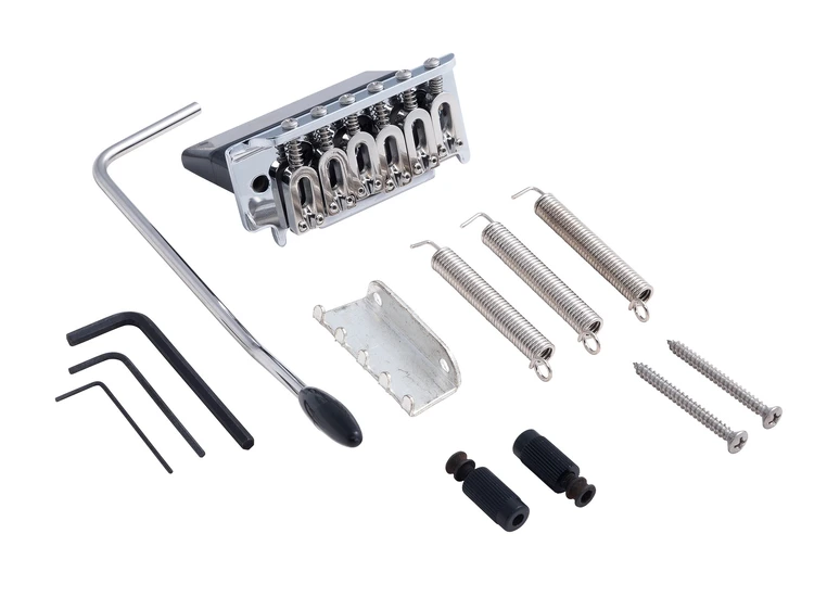 Hipshot 6-String US Flat Plate Tremolo Bridge - Chrome 