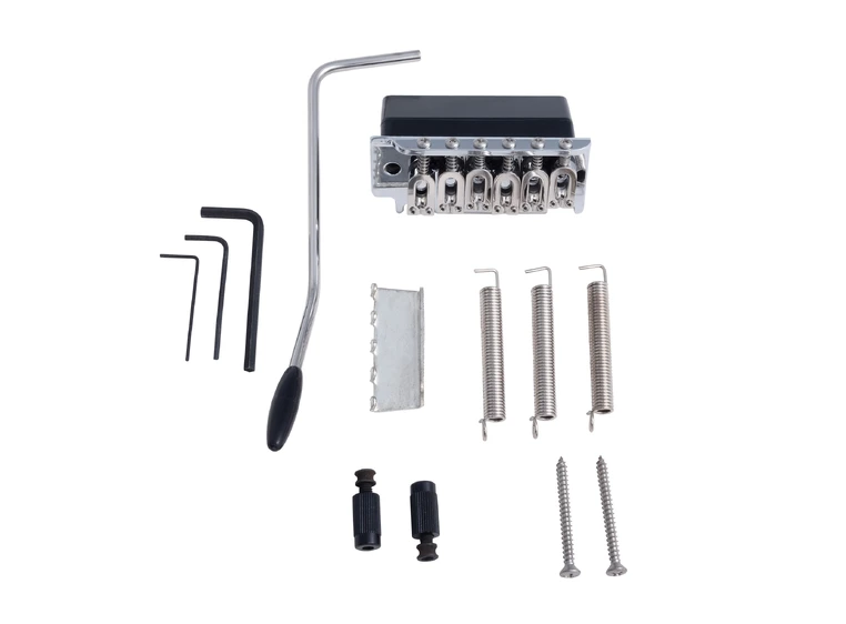 Hipshot 6-String US Flat Plate Tremolo Bridge - Chrome 