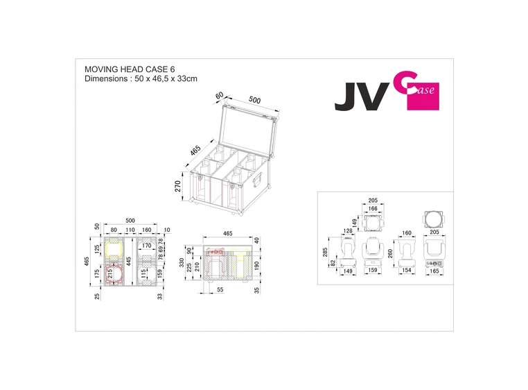 JB Systems Flightcase for Clubspot/Wash Passer 4 x Clubspot/Clubwash 