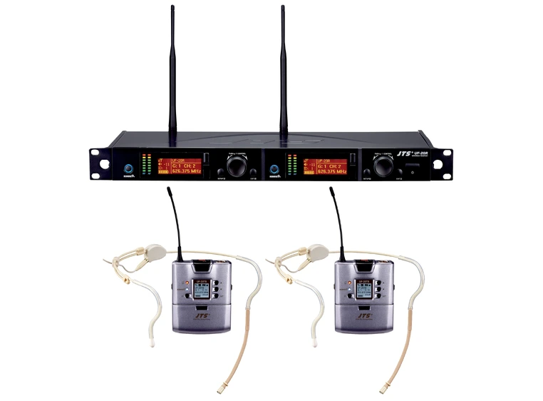JTS UF-20R/CM-214T Trådløst system 2-kanals trådløst system m/2 hodebøyler 