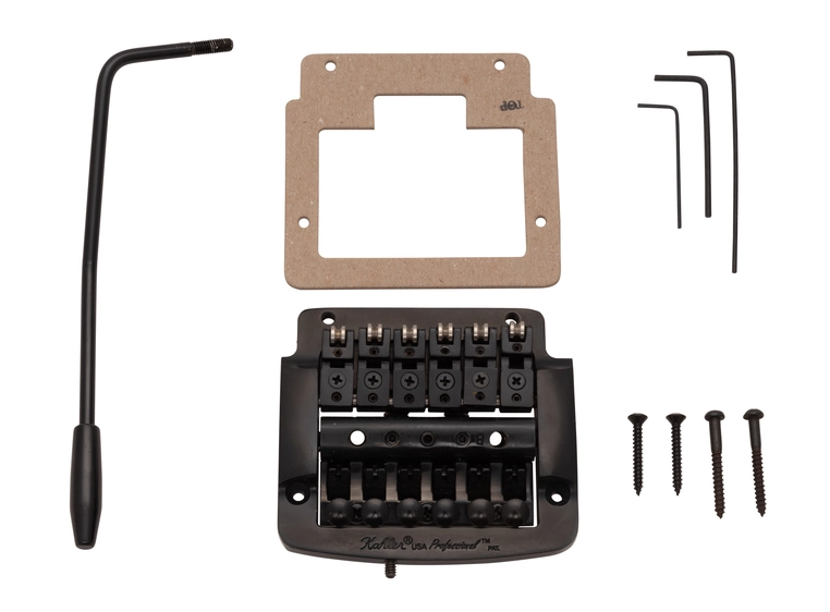 Kahler 2315 - Flat Mount Guitar Tremolo (Brass Cam / Steel Saddles) - Black 