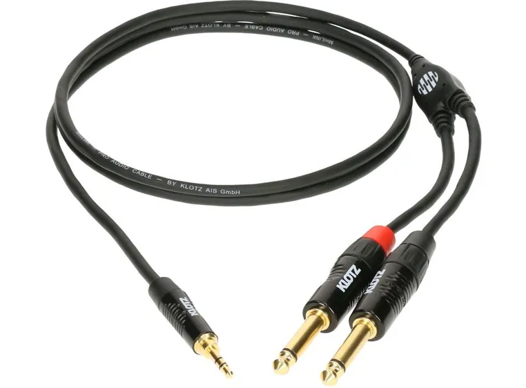 Klotz KY5 MiniLink Pro y-cable Minijack- 2 x jack 3m 