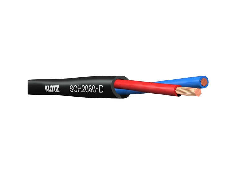 Klotz LHC-FRNC Speaker cable 2x1,5mm Black Dca 20m 