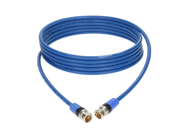 Klotz wordclock kabel Neutrik BNC blå 5m 