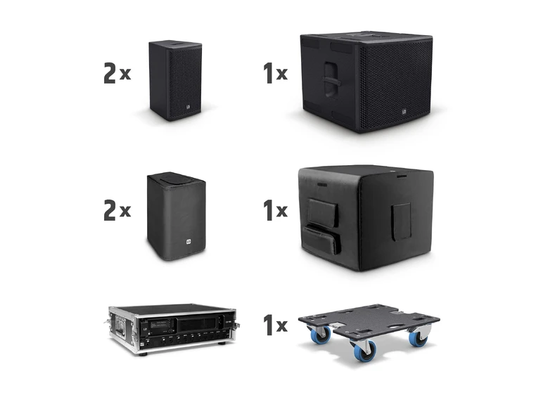 LD Systems STINGER G3 LOUNGE SET 2 x 8" + 1 x 15" passive + Amping Rack 