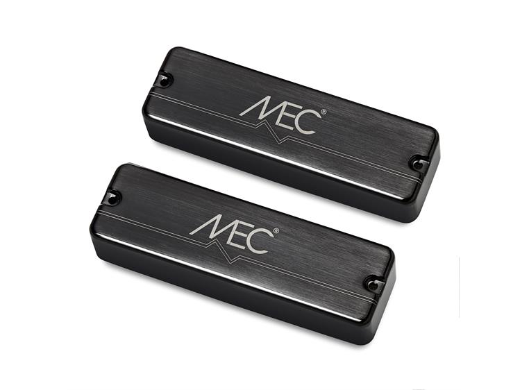 MEC Active Soapbar Bass Pickup Set Metal Cover, 5-Str Brushed Black Chrome