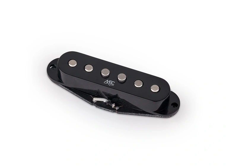 MEC Classic Alnico II Single Coil Guitar Pickup, Middle, RW/RP - Black Cover 