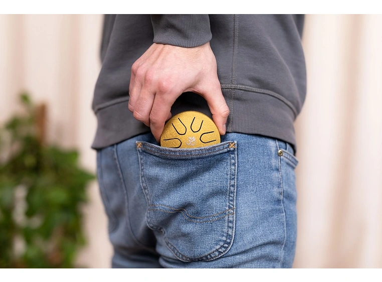 Meinl PSTD3GOM Pocket Steel Tongue Drum A Major, Gold 