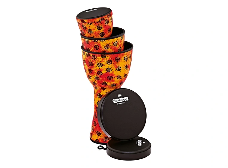 Meinl VR-SDJSET-NH VivaRhythm Djembe Set, (8,10,12) Napa Head 