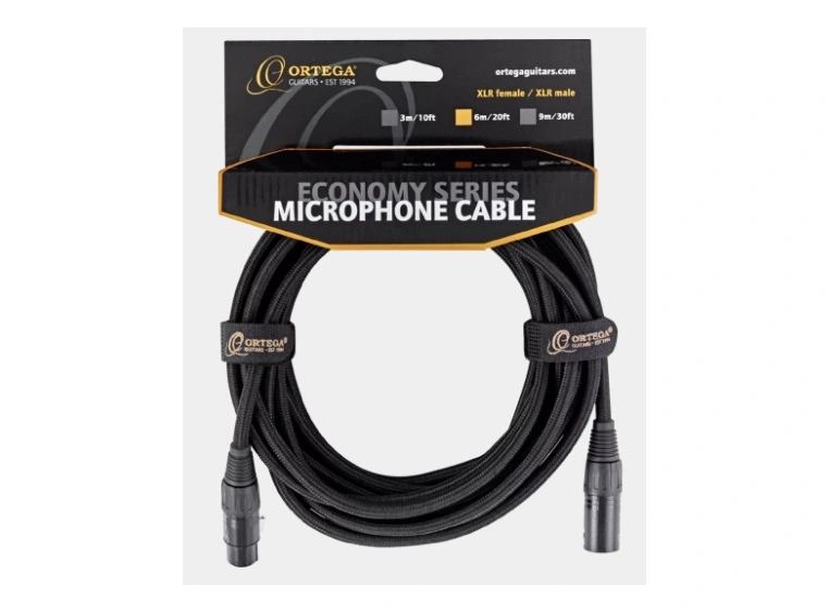 Ortega OECM-30XX Microphone cable 30 ft XLR/XLR plugs 