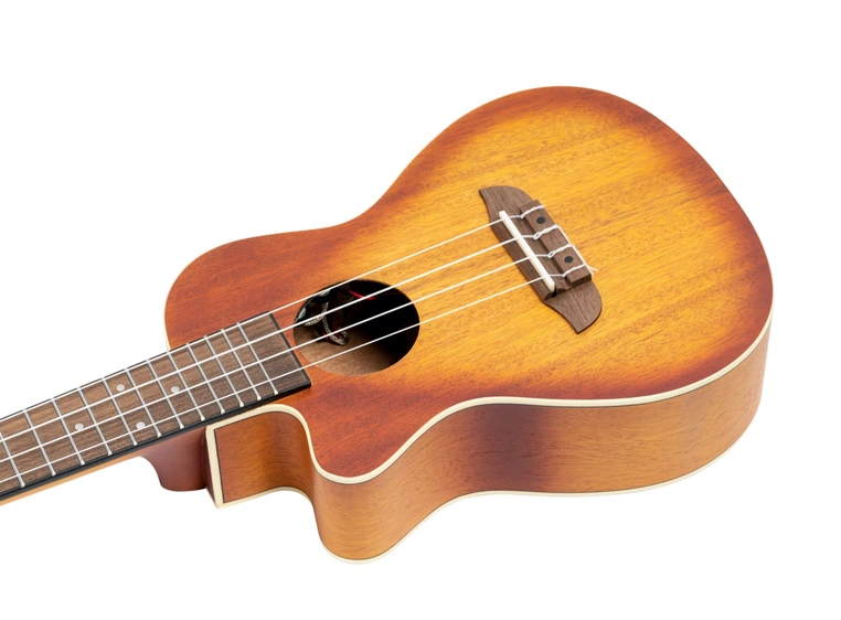 Ortega RUDAWN-CE-L Concert ukulele med mik. Earth, Dawn, Lefthand 