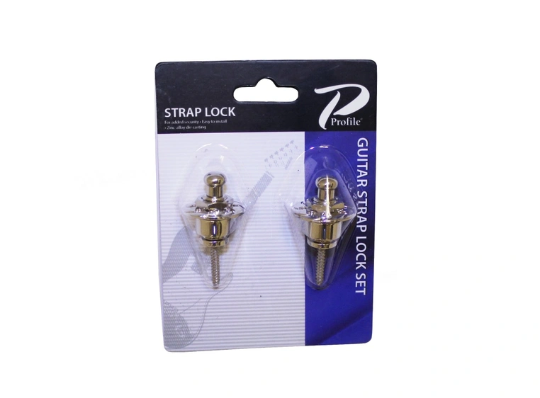 Profile SP100-CR Guitar strap lock set Chrome 