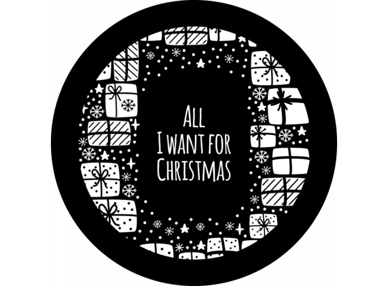 Prolights Gobo xmas Gifts Greetings 1 G size, Black and white 