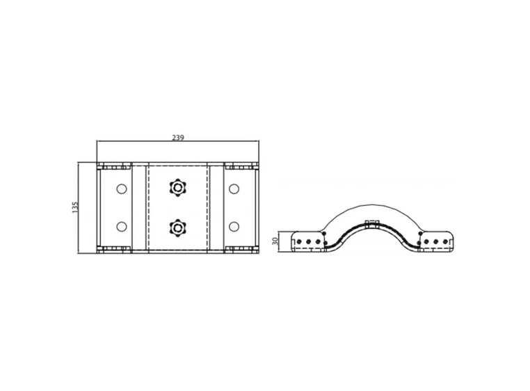 Prolights MOSUNIBRACK Brakett Passer MOSAICO, for vegg-/rørmontering 