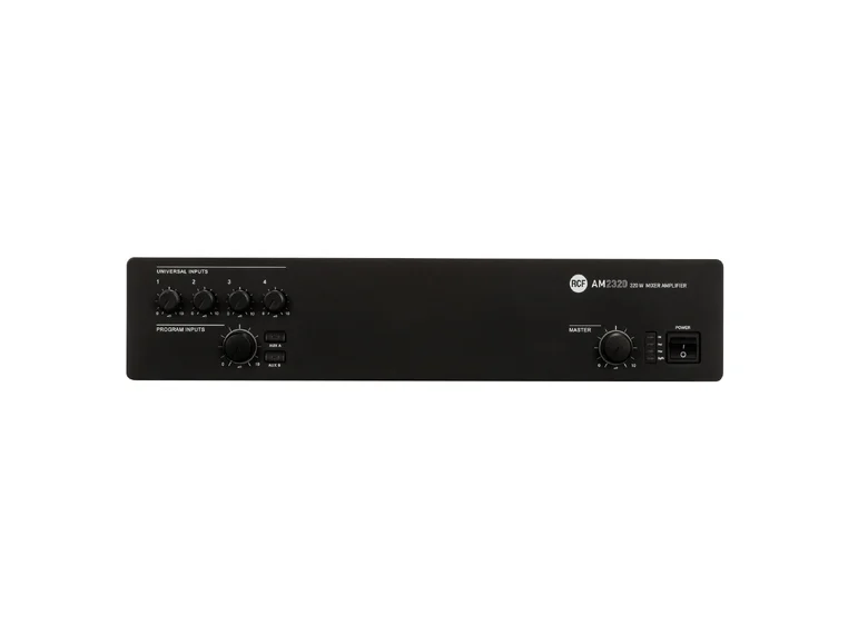 RCF AM 2320 4+2 input Forsterker/mikser 320W AC, 4 MIC-LINE, Phantom 