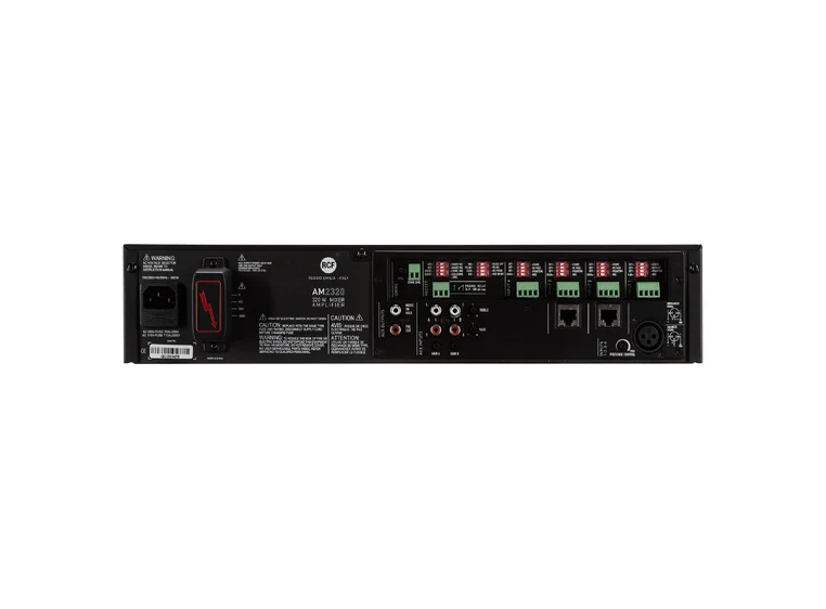 RCF AM 2320 4+2 input Forsterker/mikser 320W AC, 4 MIC-LINE, Phantom 