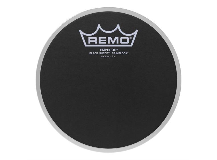 Remo ES-0806-MP- Emperor Black Suede Crimplock Tenor Drumhead, 6"